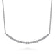 Curved Station Diamond Bar Necklace