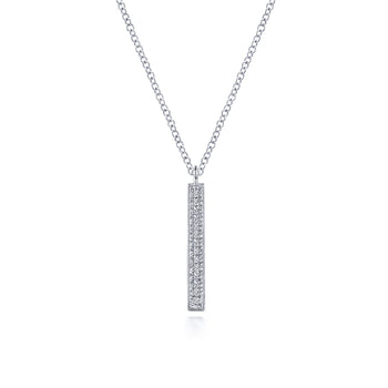 Diamond Bar Drop Necklace