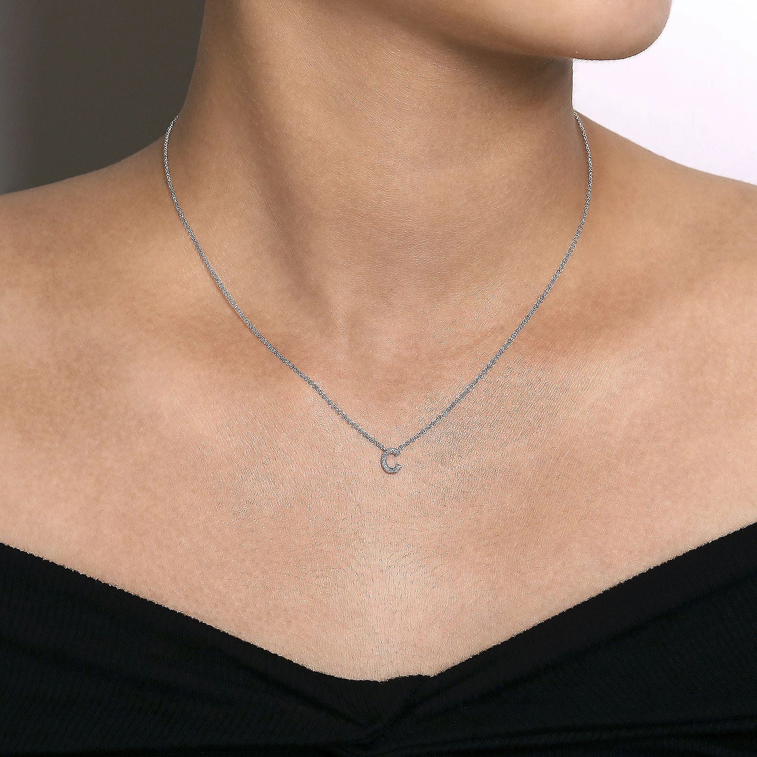 Diamond "C" Initial Necklace