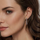 Elongated Oval Diamond Hoop Earrings