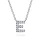 White Gold Diamond Initial "E" Necklace