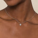White Gold Diamond Floral Pendant Necklace