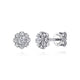 White Gold Diamond Floral Stud Earrings