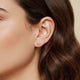 White Gold Diamond Floral Stud Earrings