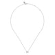 Diamond M White Gold Initial Pendant Necklace