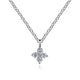 White Gold Diamond Flower Necklace