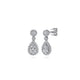 White Gold Diamond Pear Shape Drop Earrings