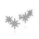 White Gold Diamond Starburst Ear Climber Earrings