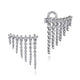 White Gold Diamond Tassel Ear Climber Earrings