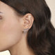 White Gold Diamond Tassel Ear Climber Earrings