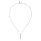 White Gold Diamond Vertical Bar Y Pendant Necklace