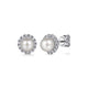 White Gold Diamond and Pearl Studs