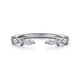 White Gold Marquise and Round Open Diamond Anniversary Band