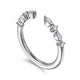 White Gold Marquise and Round Open Diamond Anniversary Band