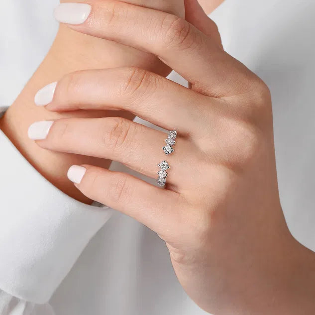 White Gold Open Diamond Anniversary Band