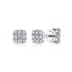 Diamond Cluster Stud Earrings