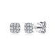 Diamond Cluster Stud Earrings