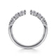 White Gold Prong Graduated Diamond Wedding Band