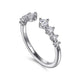 White Gold Prong Graduated Diamond Wedding Band