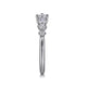 White Gold Prong Graduated Diamond Wedding Band