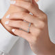 White Gold Prong Graduated Diamond Wedding Band