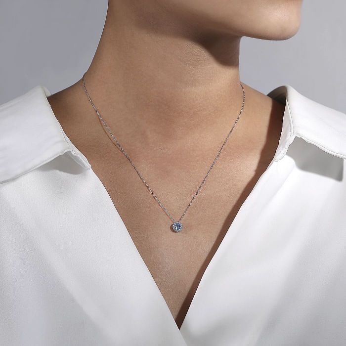 Swiss Blue Topaz Necklace