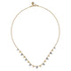 White and Yellow Gold Bujukan Beads and Diamonds Droplet Necklace