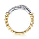 White and Yellow Gold Bujukan Diamond Horseshoe Link Ring
