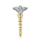 White and Yellow Gold Bujukan Diamond Horseshoe Link Ring