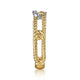 White and Yellow Gold Hampton Link Ring with Diamond Station