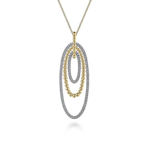 Multi Oval Diamond Necklace