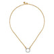 Open Cushion Shape Diamond Hollow Paperclip Chain Necklace