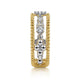Diamond Bujukan Stacked White and Yellow Gold Ring