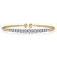 White and Yellow Gold Diamond Bujukan Bangle