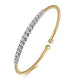 White and Yellow Gold Diamond Bujukan Bangle