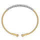 White and Yellow Gold Diamond Bujukan Bangle