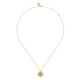 White and Yellow Gold Diamond Cut Pendant Necklace