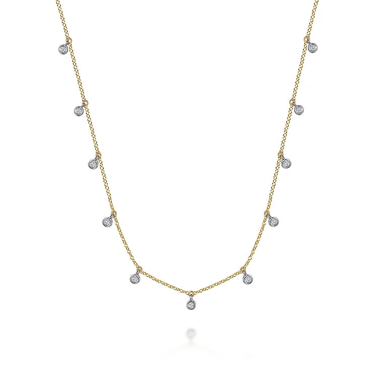 White Sapphire Station Necklace