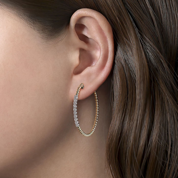 Bujukan Diamond Hoop Earrings