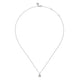 Sterling Silver and Yellow Gold Diamond Flower Pendant Necklace