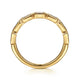 Yellow Gold Bezel Baguette Diamond Wedding Band