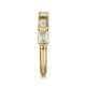 Yellow Gold Bezel Baguette Diamond Wedding Band