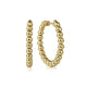 Yellow Gold Bujukan Beads Classic 30mm Hoop Earrings