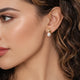 Yellow Gold Bujukan and Pearl Stud Earrings