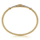 Yellow and White Gold Bujukan Bead and Pave Diamond Bangle