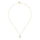 Diamond Yellow Gold Cross Pendant Necklace
