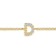 D Diamond Initial Chain Bracelet