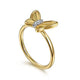Yellow Gold Diamond Butterfly Ring