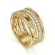 Yellow Gold Diamond Stack Ring