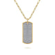 Diamond Dog Tag Necklace
